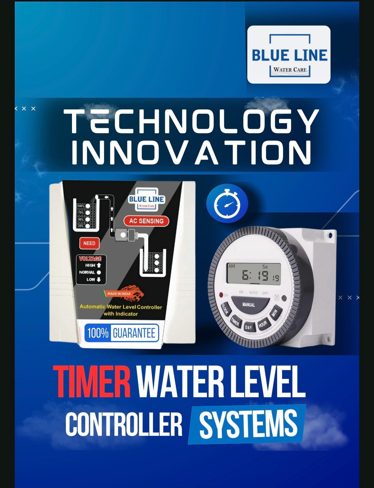 Municipal motor automatic water level controller