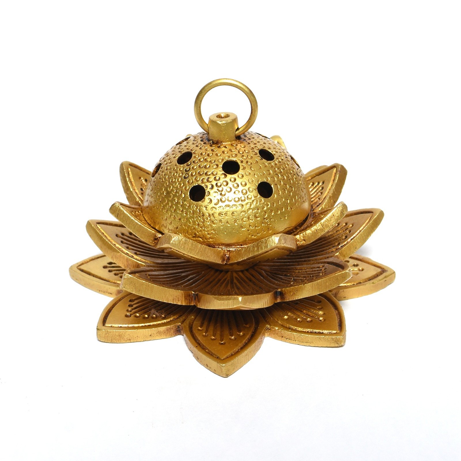 **Brass Lotus Decorative Diya** –