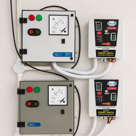 Up to 5 hp motor automatic water level controller systems