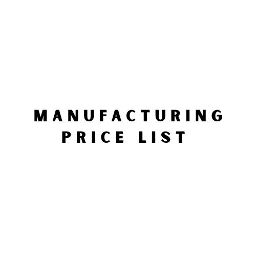 Manufacturing Price List Section
