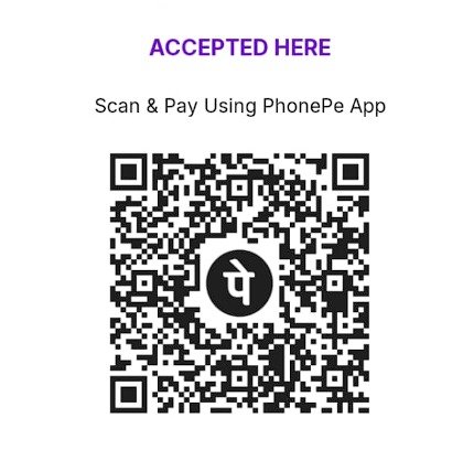 Scan this to pay through PhonePe