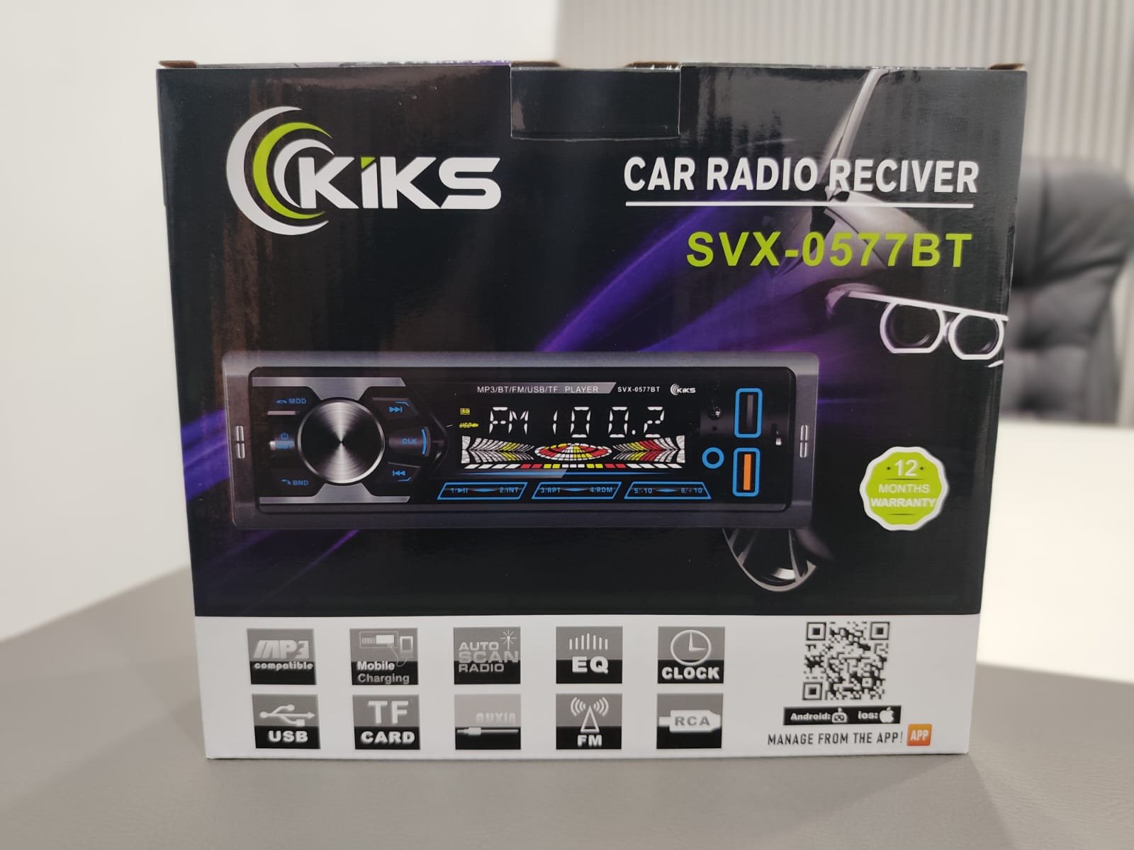 KIKS Car Radio Receiver – Model SVX-0577BT